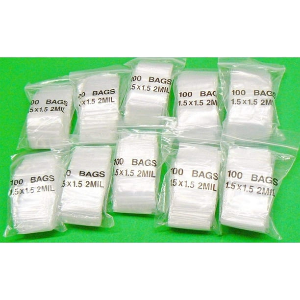 100 2x2 Small Reclosable Zip Bags 4mil HeavyDuty for sale online